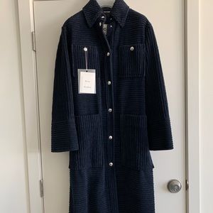Acne Studios Navy Corduroy Coat